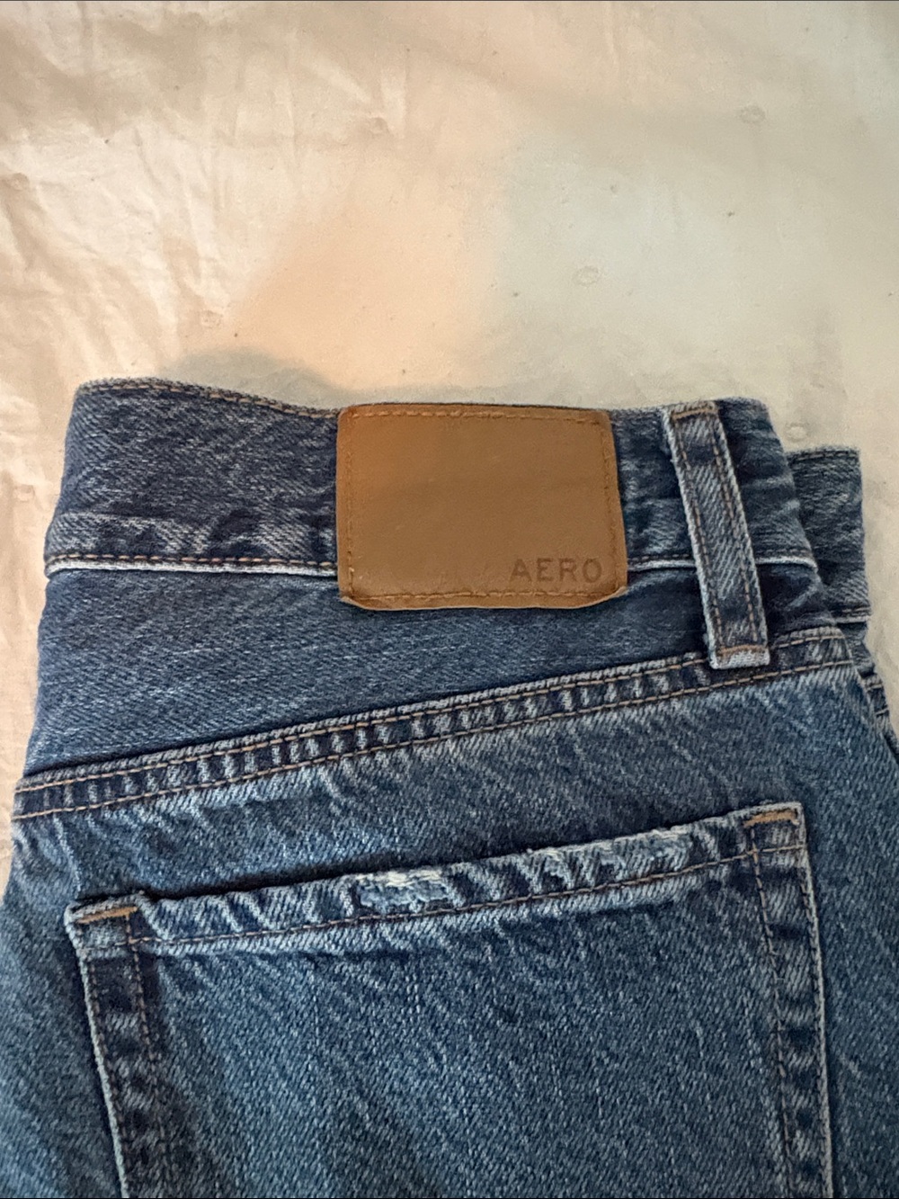 Women’s Distressed Denim Shorts - Blue - Picture 3 of 4